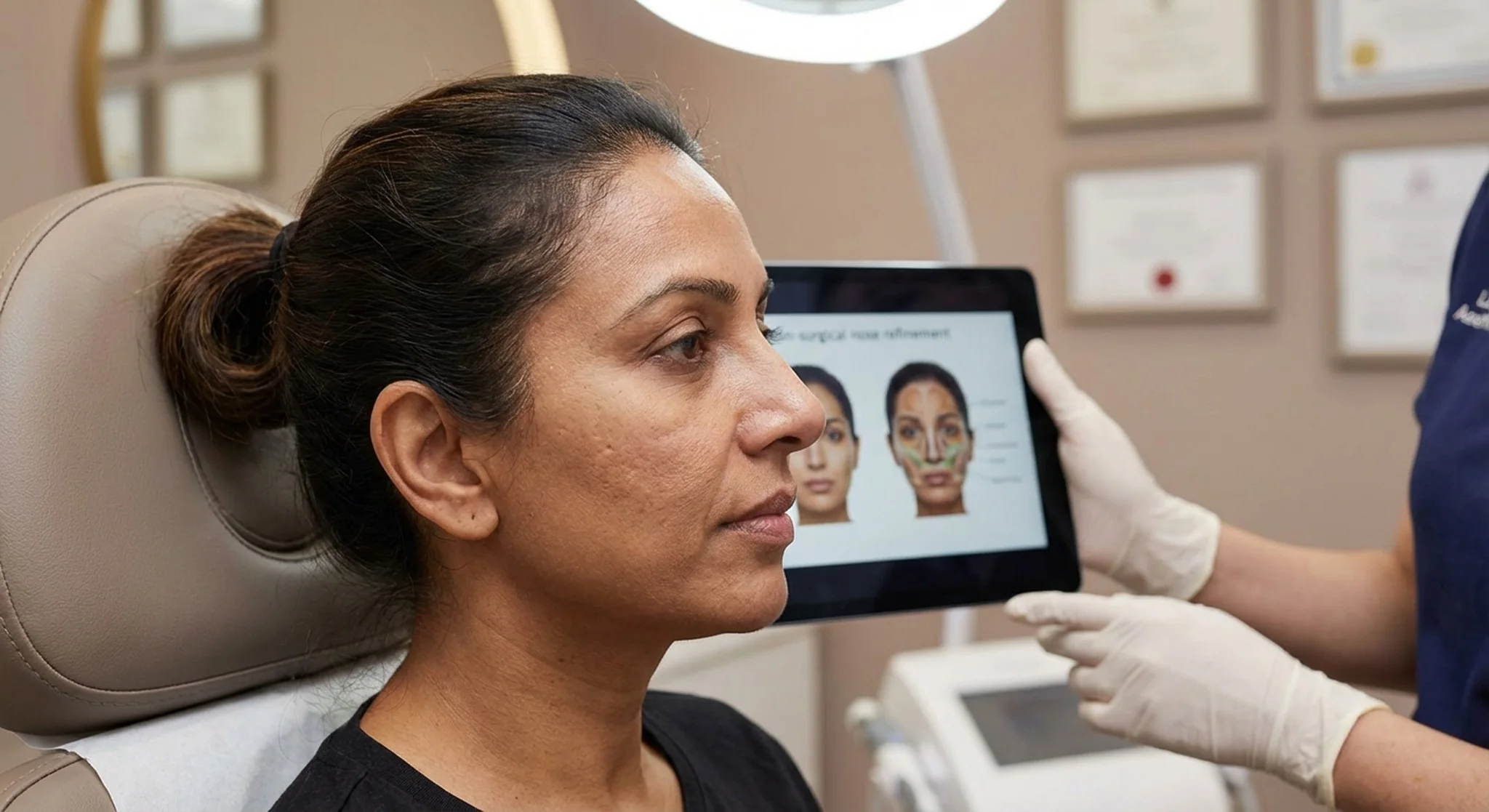 Liquid rhinoplasty non surgical nose reshaping