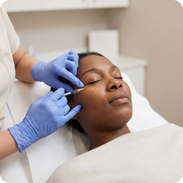 Skin booster vials and treatment mapping plan at Alexis Aesthetics